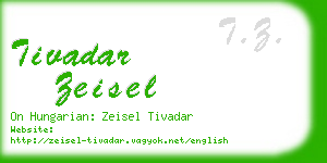 tivadar zeisel business card